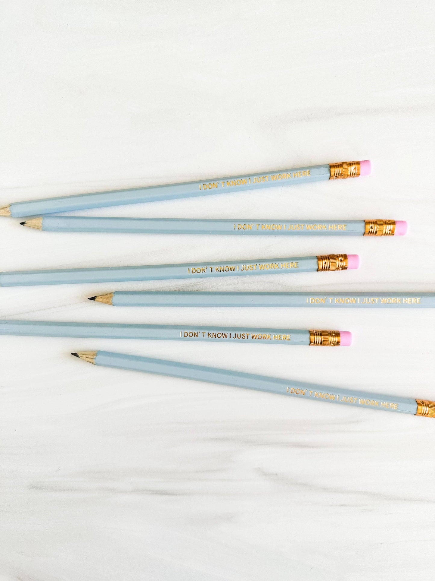 Set of 6 'I Don't Know I Just Work Here' Hex Pencils | Sharp