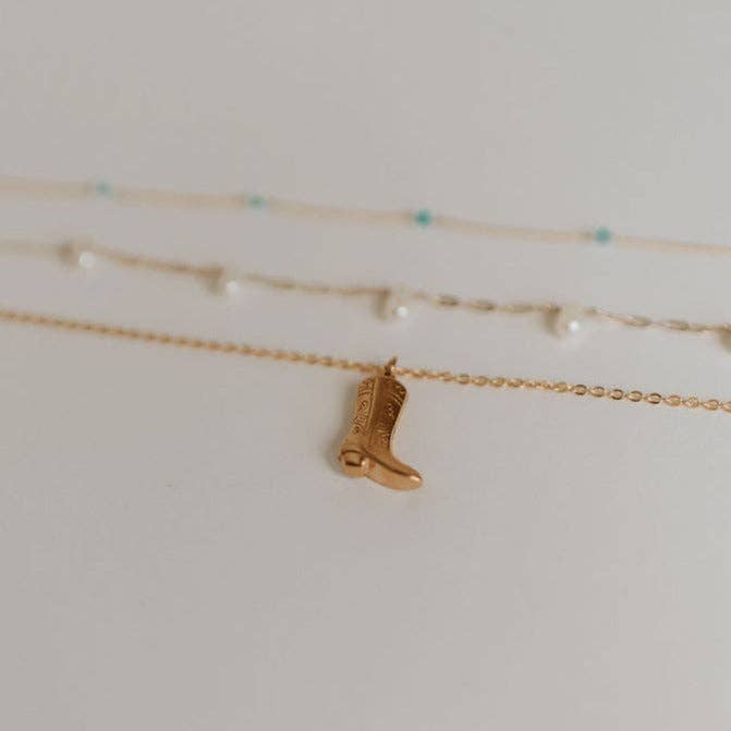 Dolly Boot Necklace: 19"