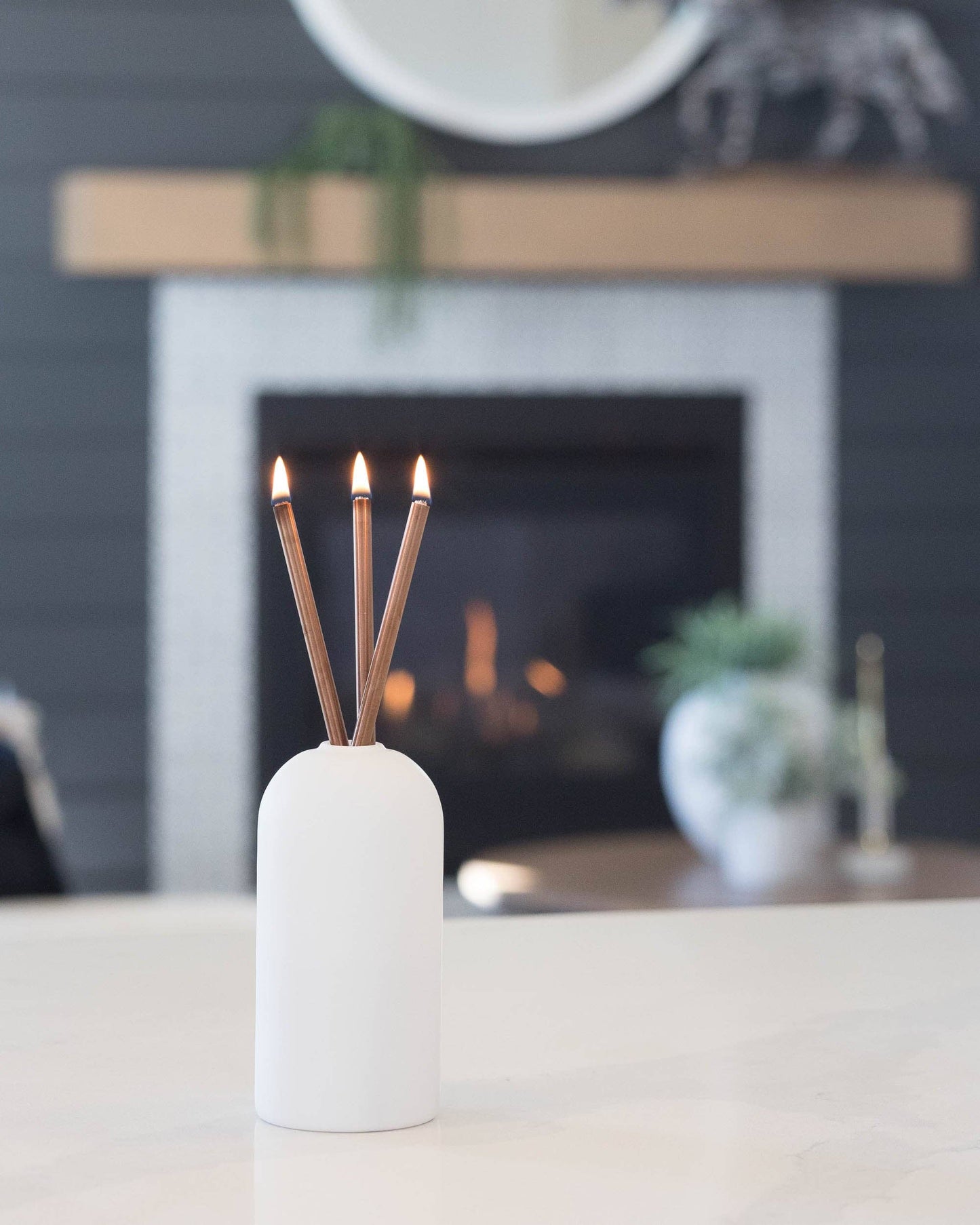 Wylie White Vase Candle Holder