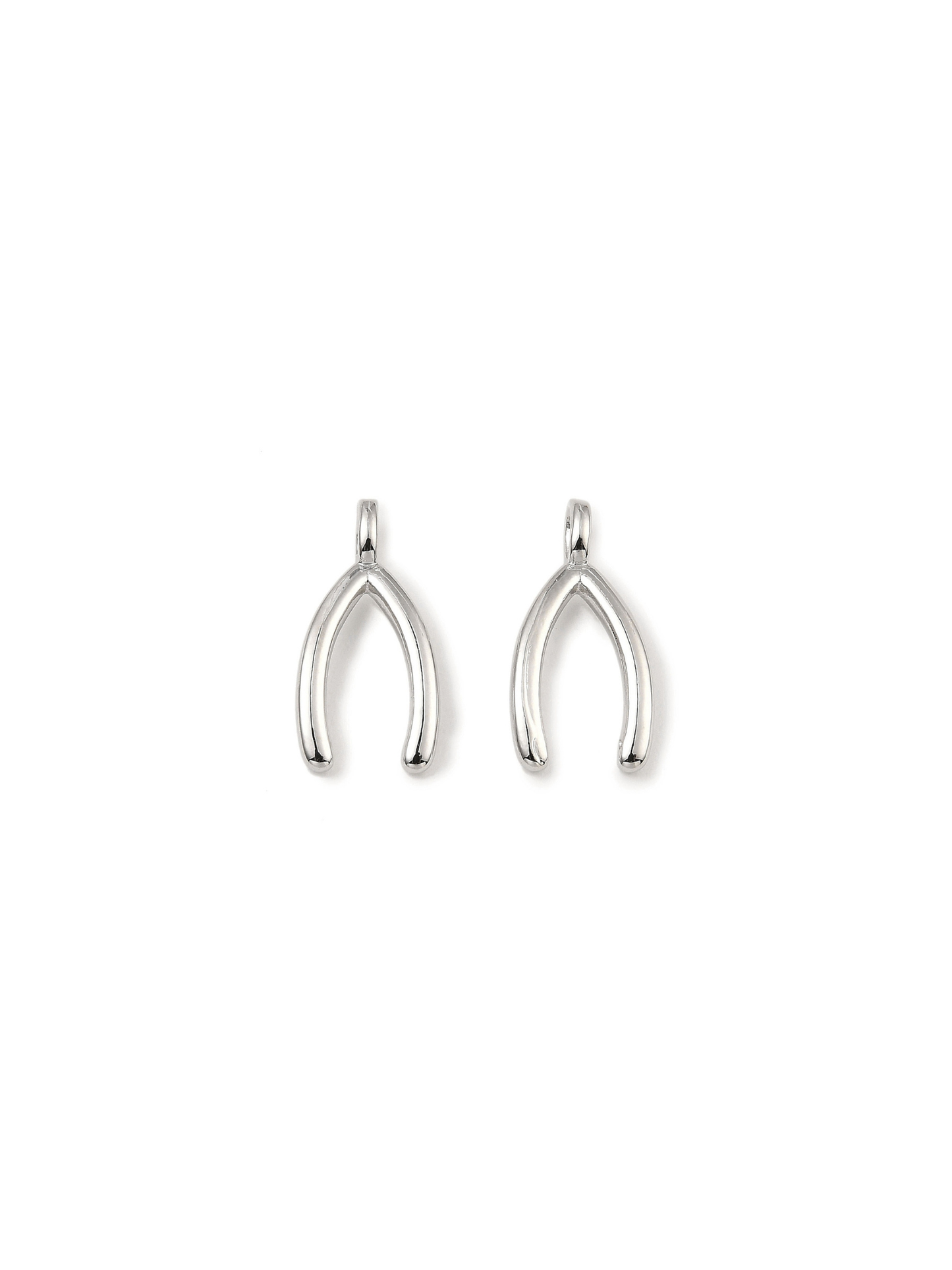 Silver Wishbone Charm