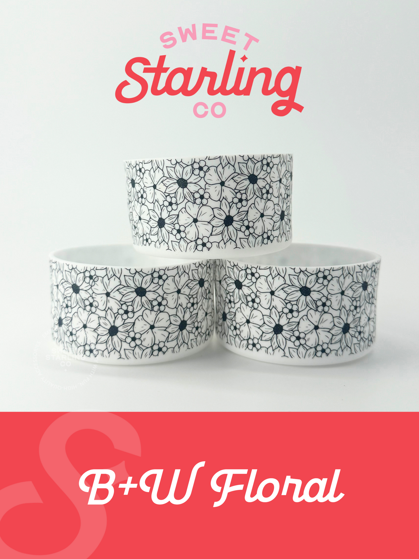 B+W Floral Tumbler Boots