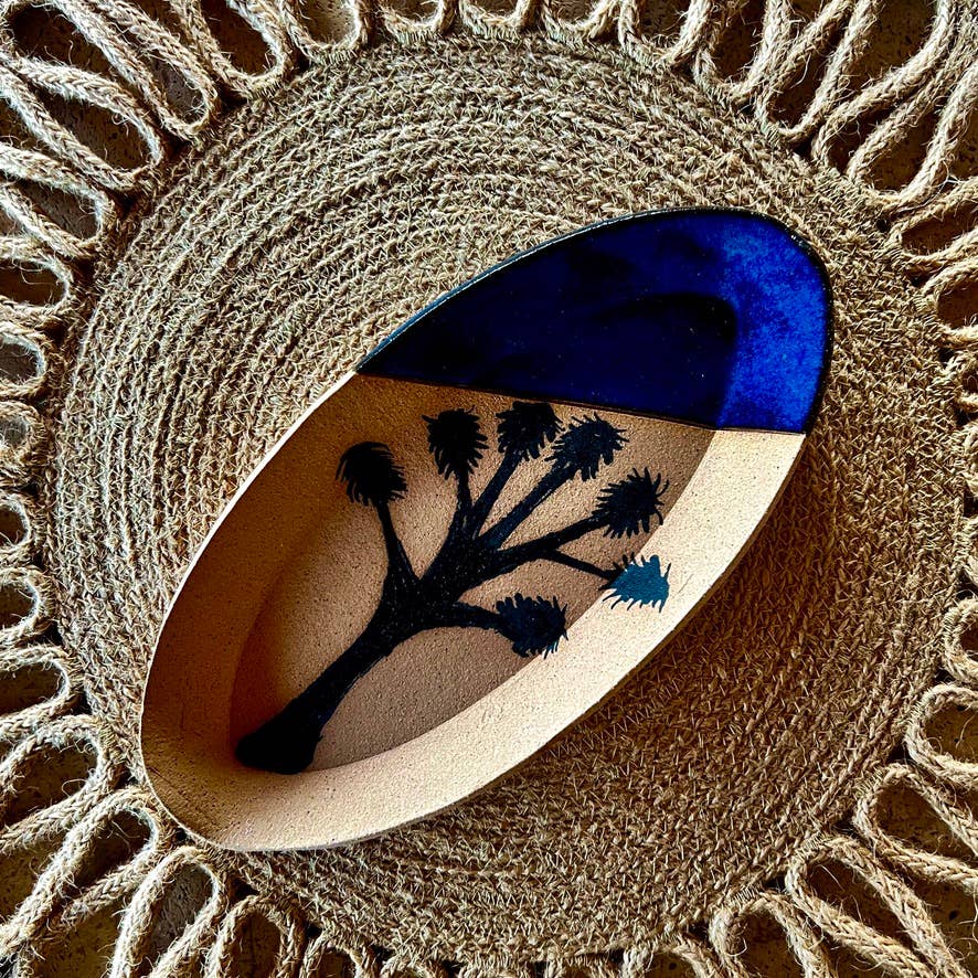 Cacti Oval Trinket Dishes: Prickly Pear/White