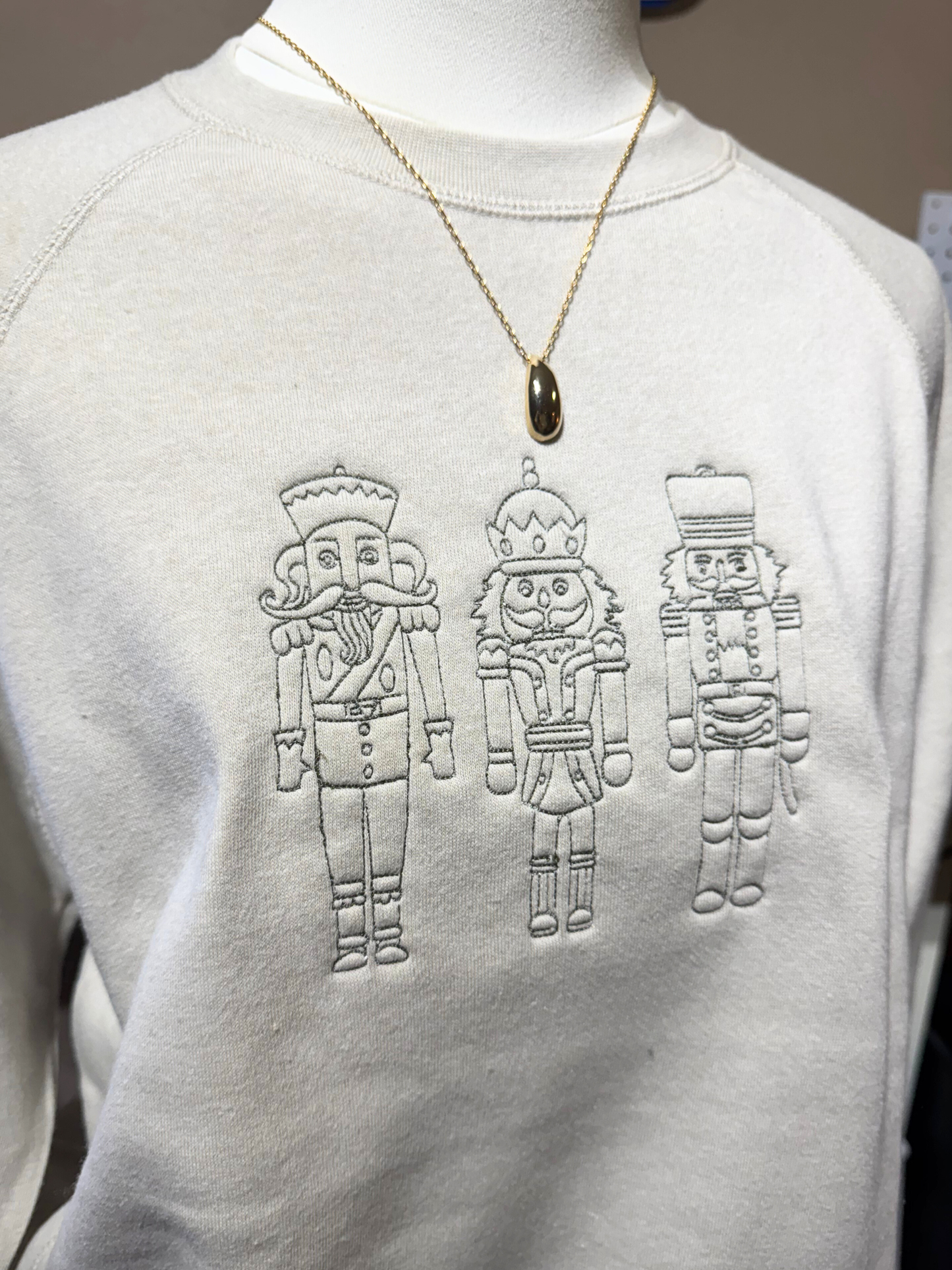 Nutcrackers Embroidered Crew