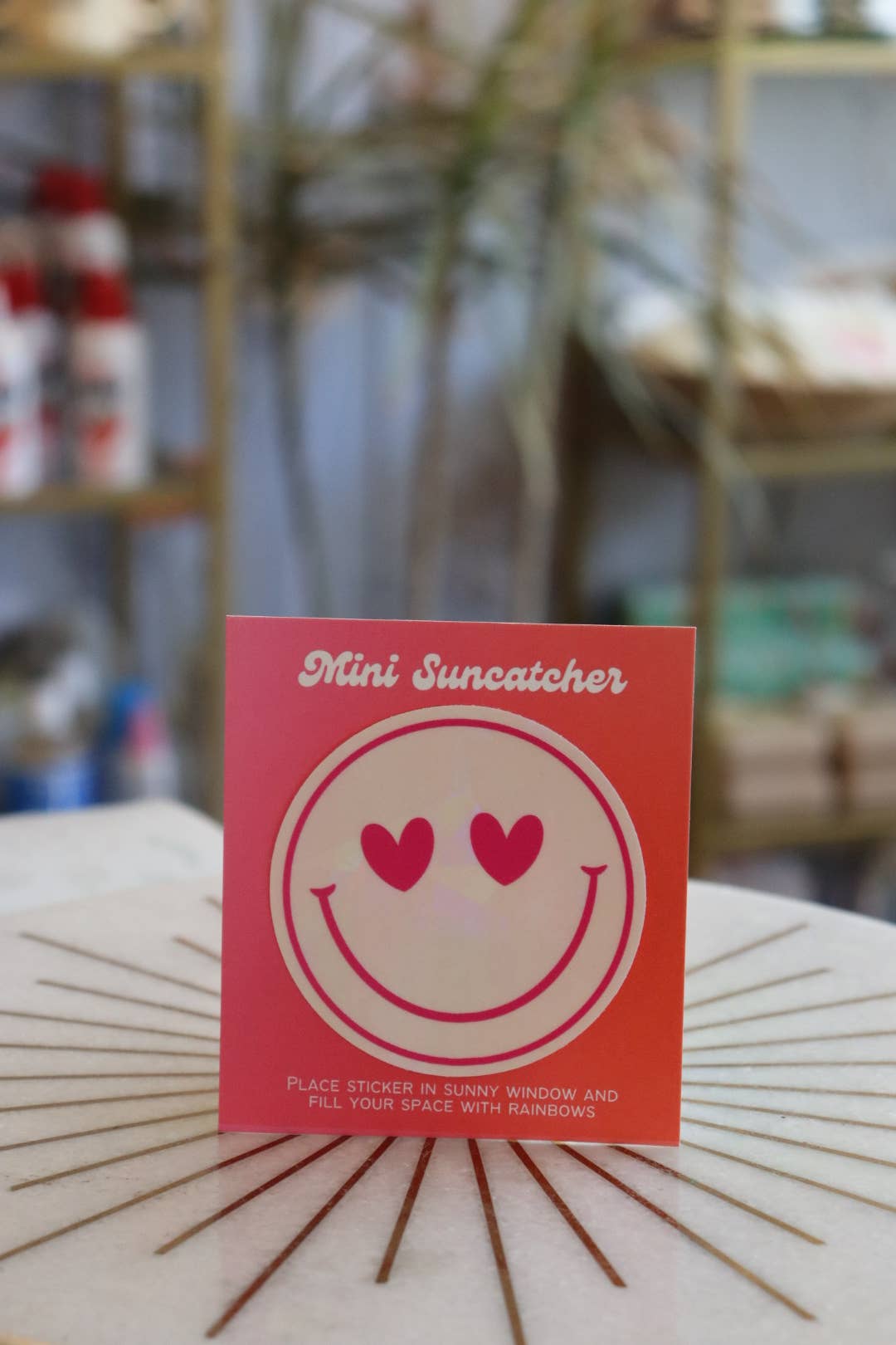 Heart Eyes Smiley Face Mini Suncatcher