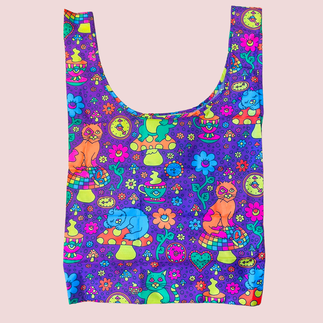 Mad Catter Nylon Foldable Tote Bag