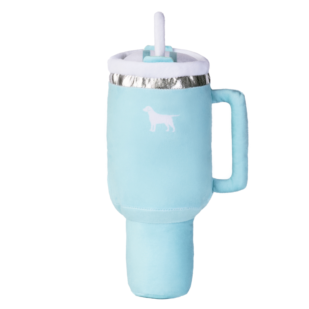 PUPROAR Pup Cup Tumbler Plush Squeaker Dog Toy: Mint Green