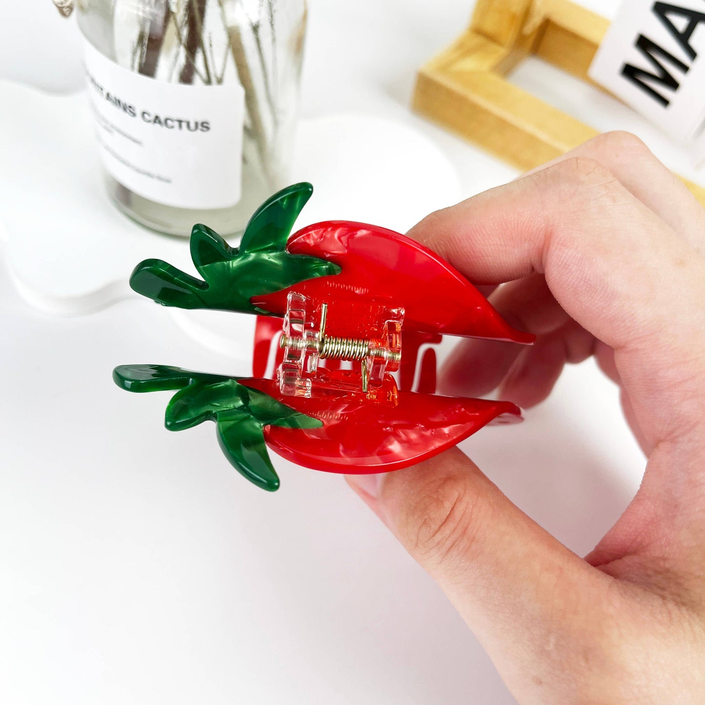 Strawberry Fruit Hair Clip : Red
