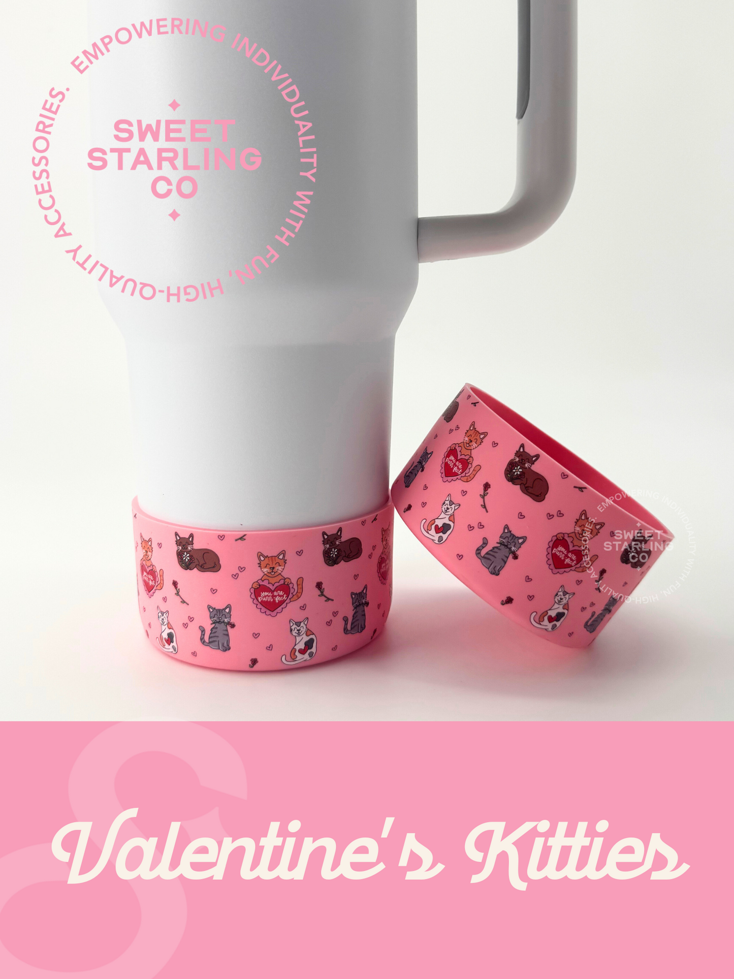 Valentines Kitties Tumbler Boots