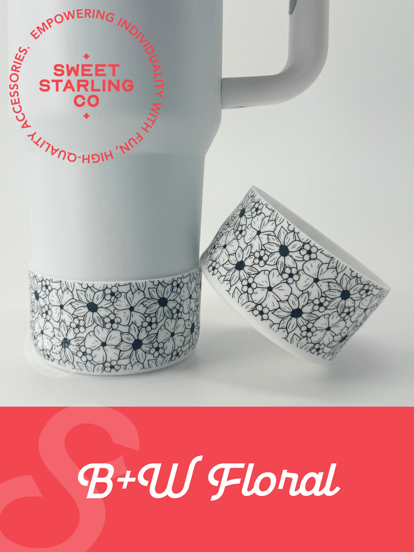 B+W Floral Tumbler Boots