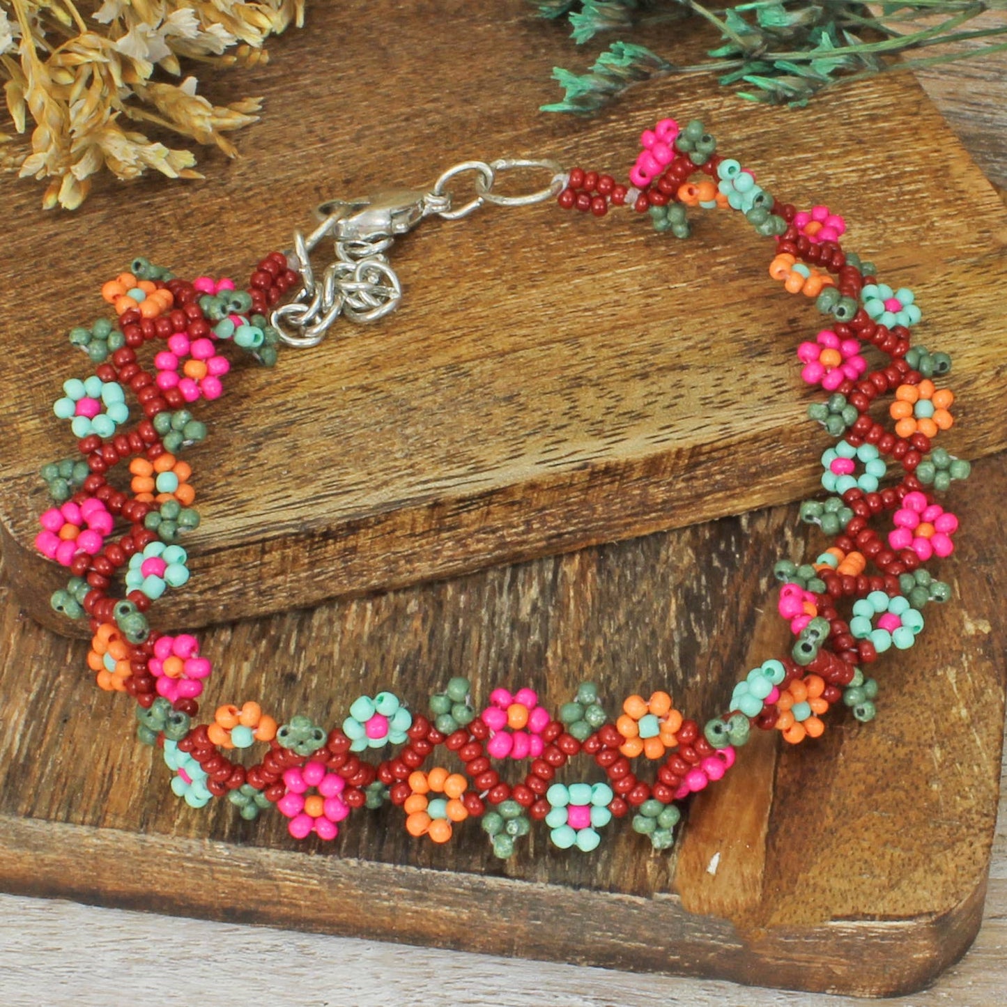Flower Child Beaded Anklet