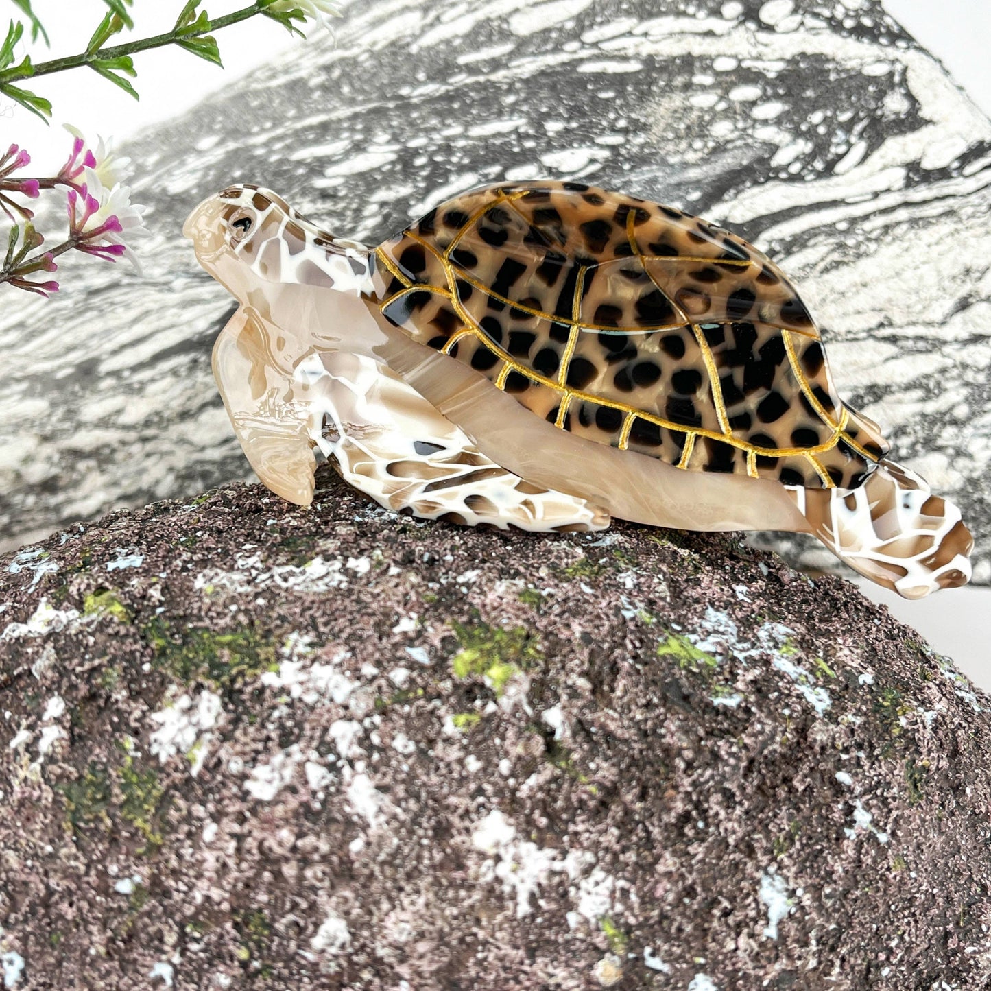 Ocean Turtle Hair Claw Clip: Green