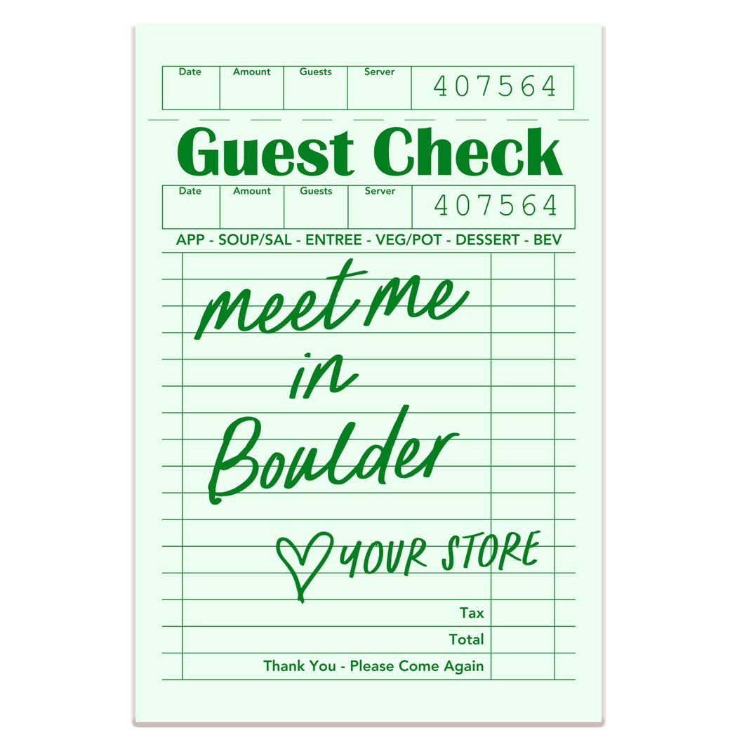 Guest Check Sticker Decal, Custom Sticker: Purple