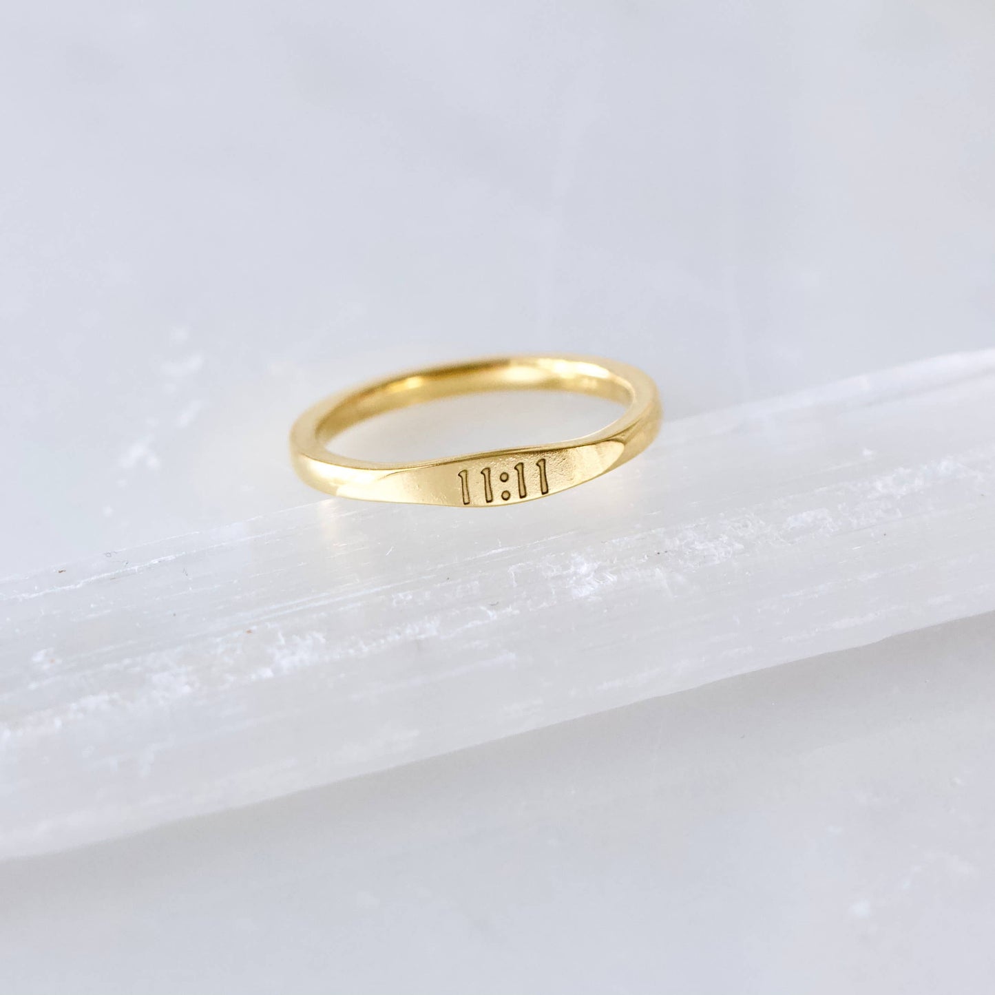 Angel Number 11:11 Stamped Ring - Waterproof