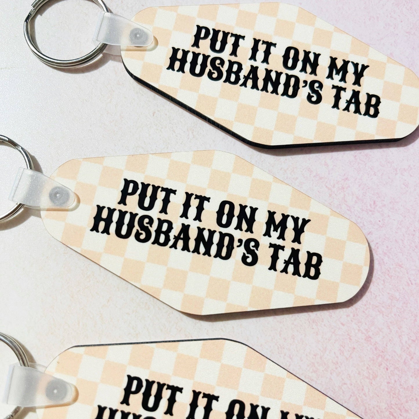 Put It On My Husband's Tab Keychain