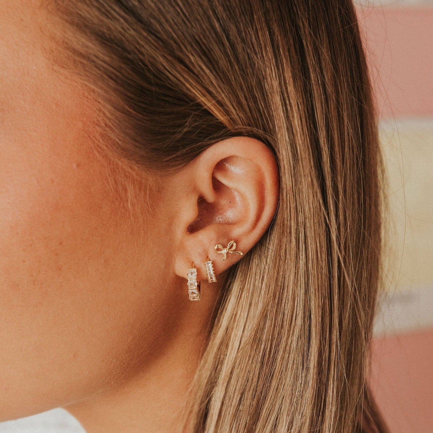 Ella Bow Studs: Silver