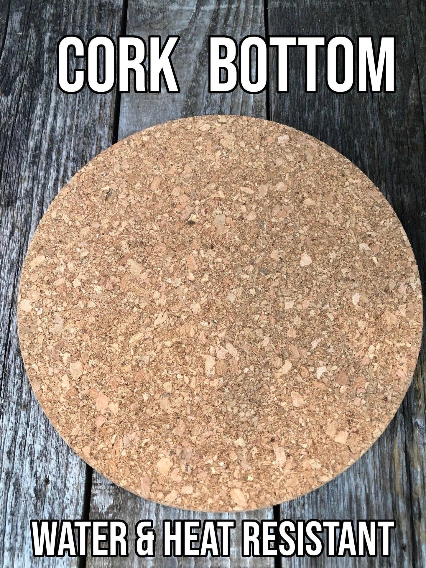 I'm Gonna Die Here Cork Plant Mat - Engraved Cork Ro: 4 Inch Cork Plant Mat