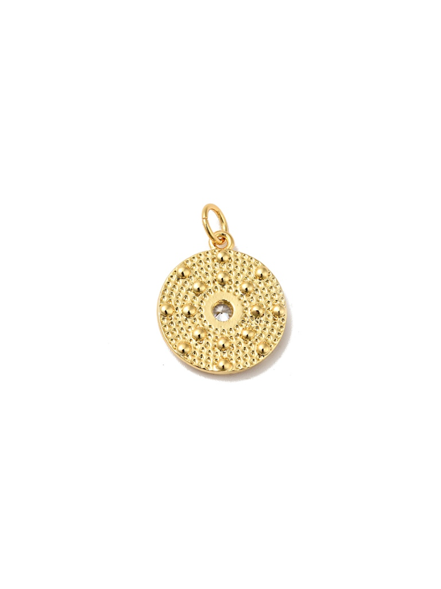 Cubic Zirconia Round Pendant Charm