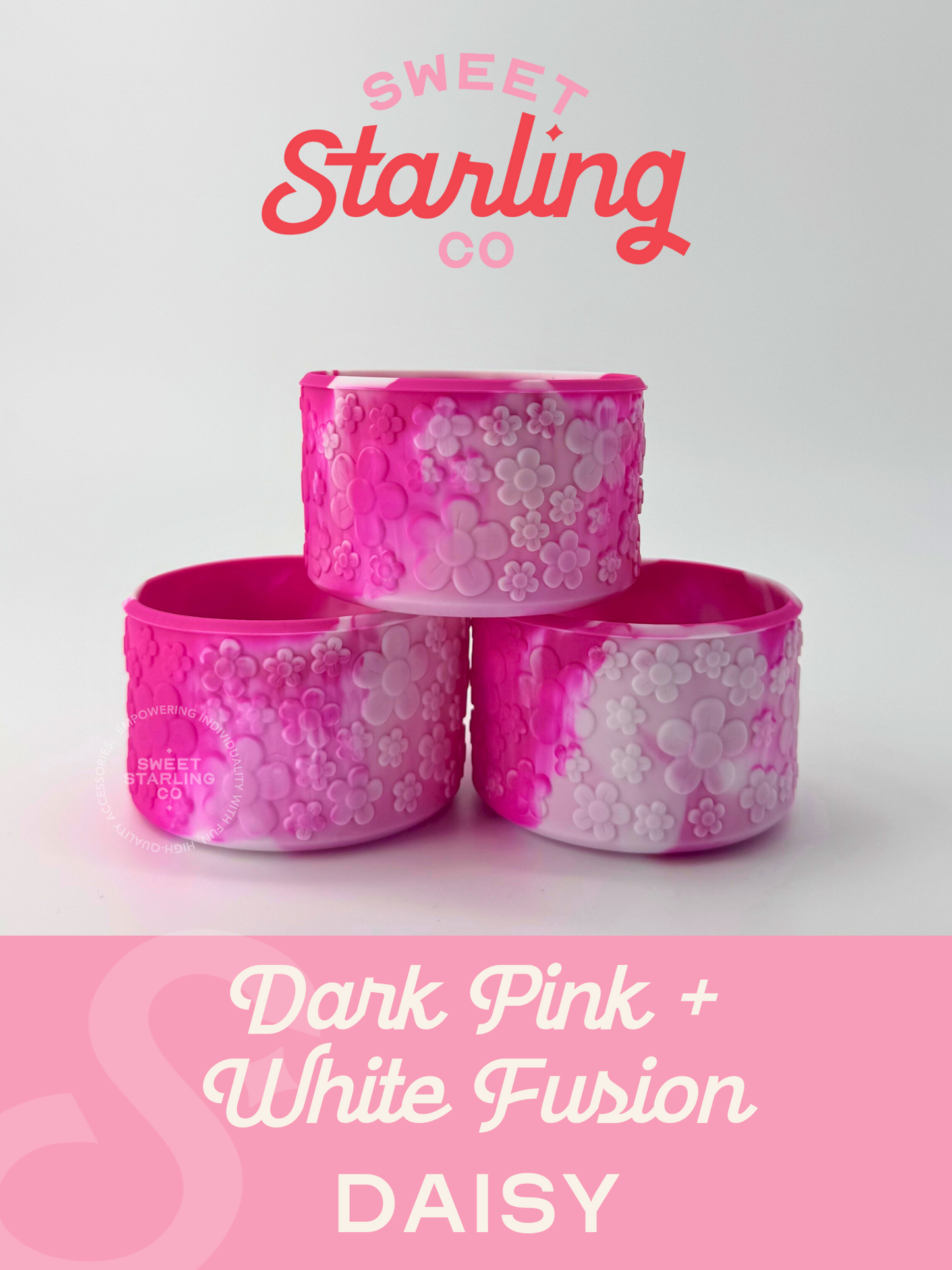 Daisy Tumbler Boots- Dark Pink and White Fusion