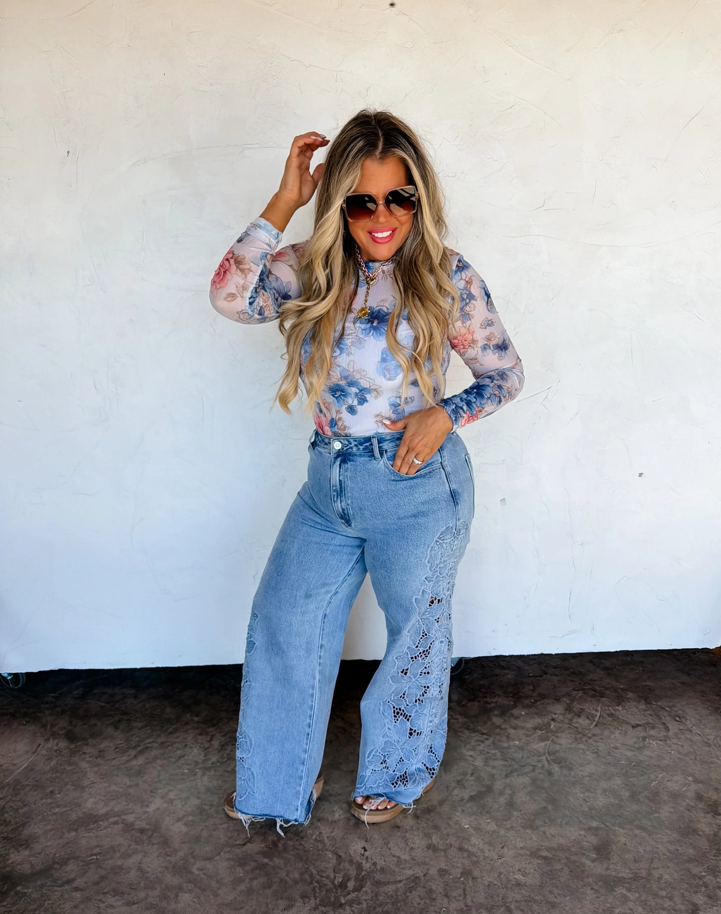 English Garden Mesh Top