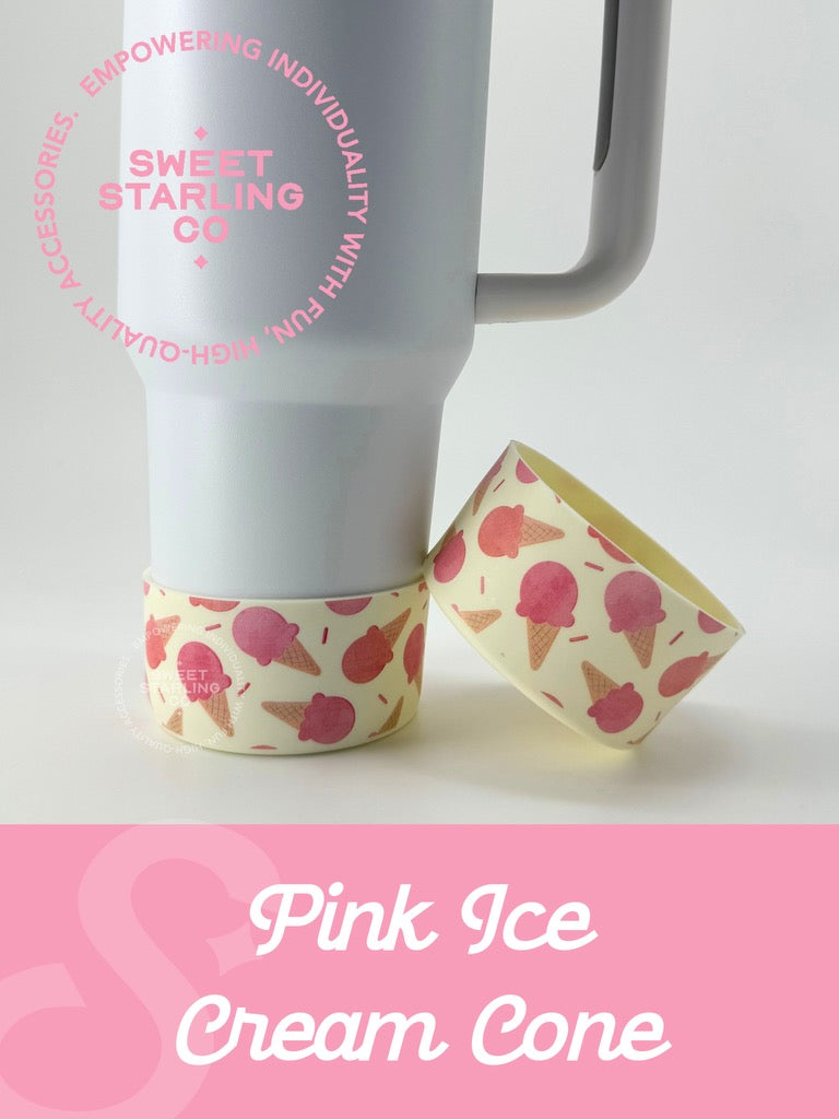 Pink Ice Cream Cones Tumbler Boots