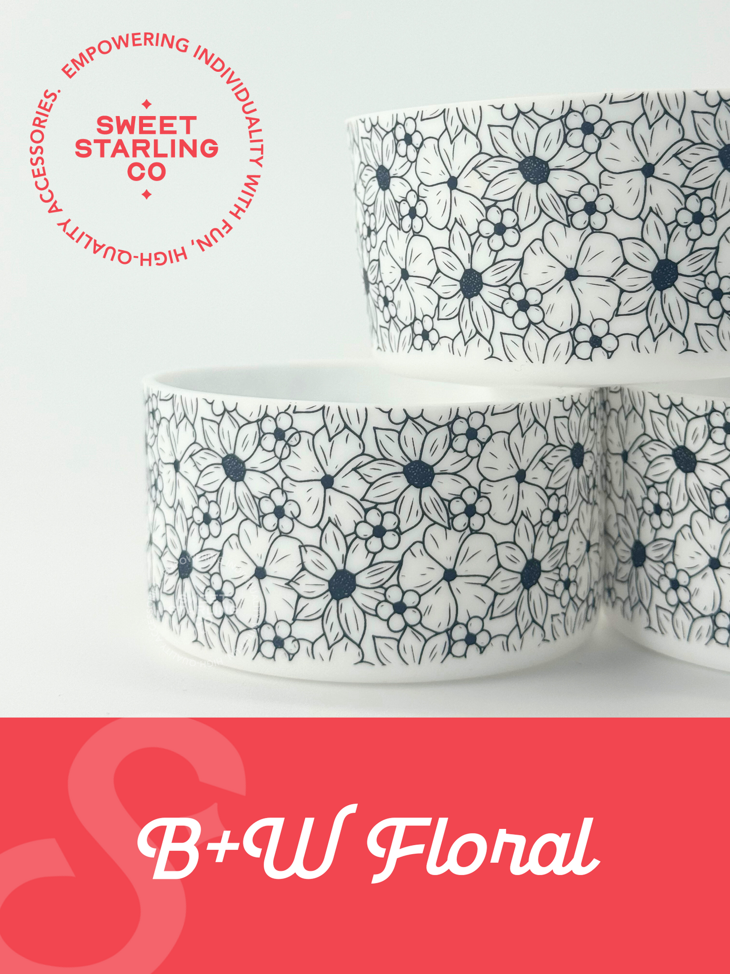 B+W Floral Tumbler Boots
