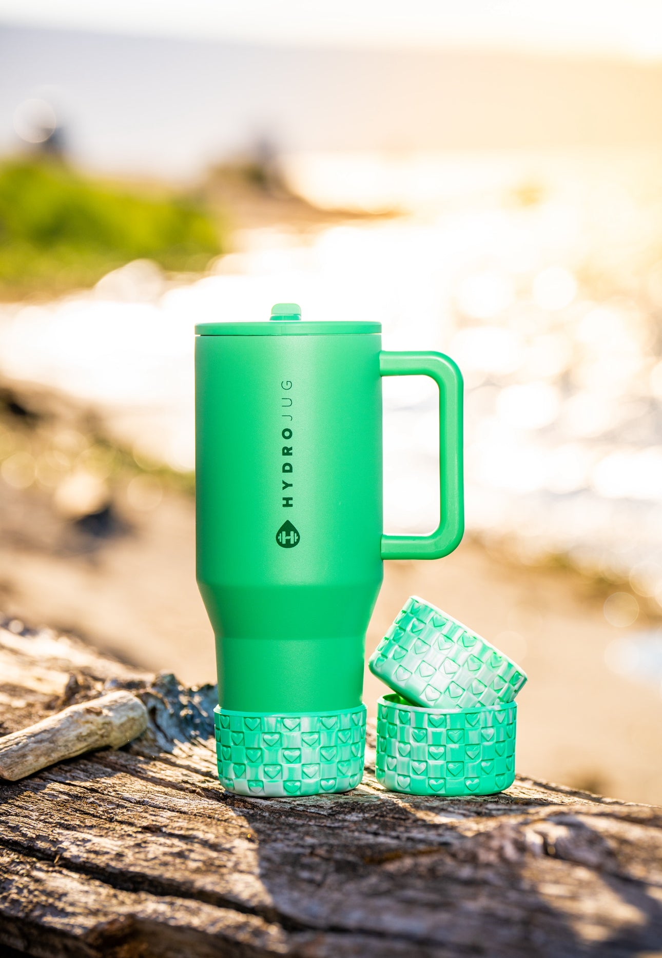 Checkered Hearts Tumbler Boots: Sparkling Seaweed