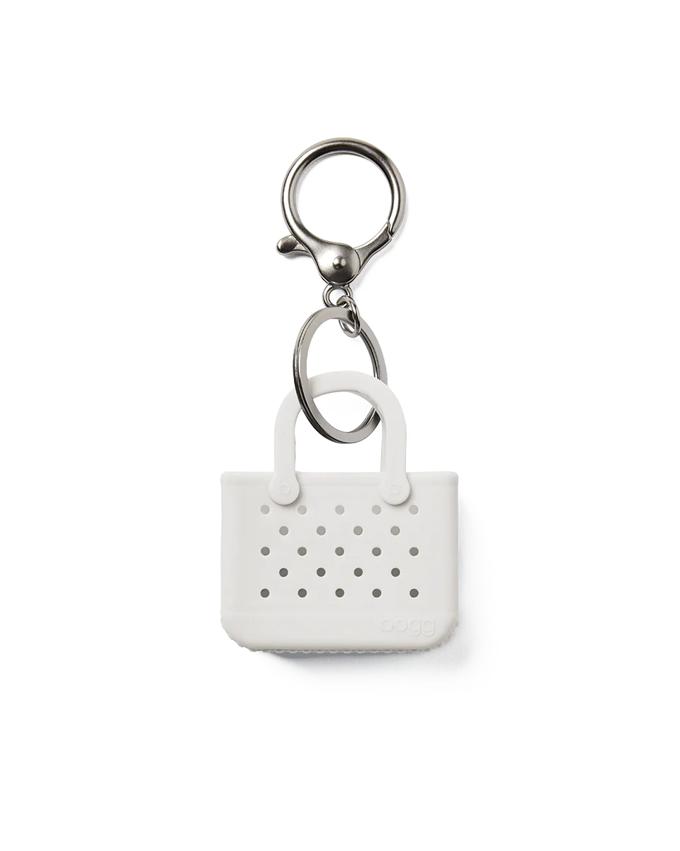 Bogg Tiny Tote Keychain- White
