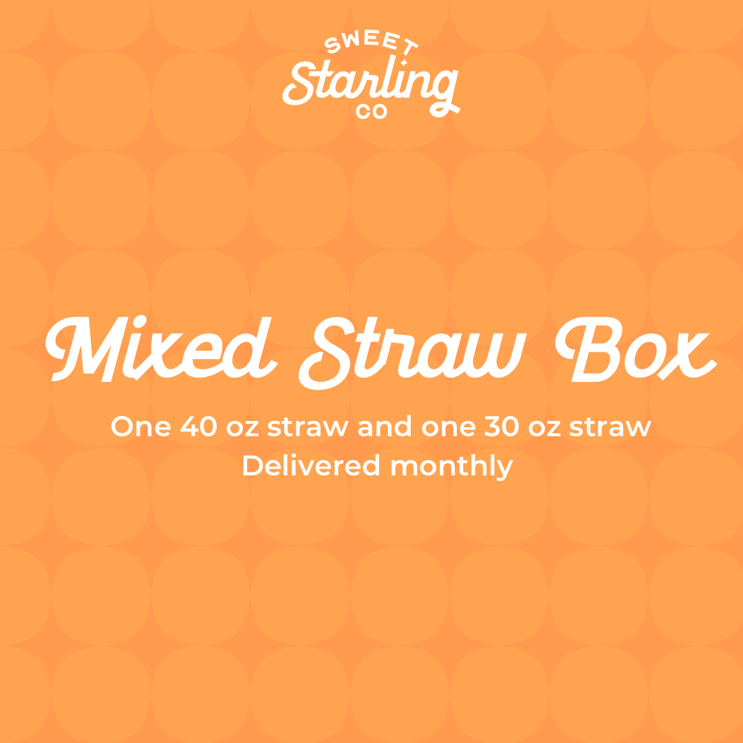 30 + 40 oz Monthly Straw Box Subscription: Straws Only