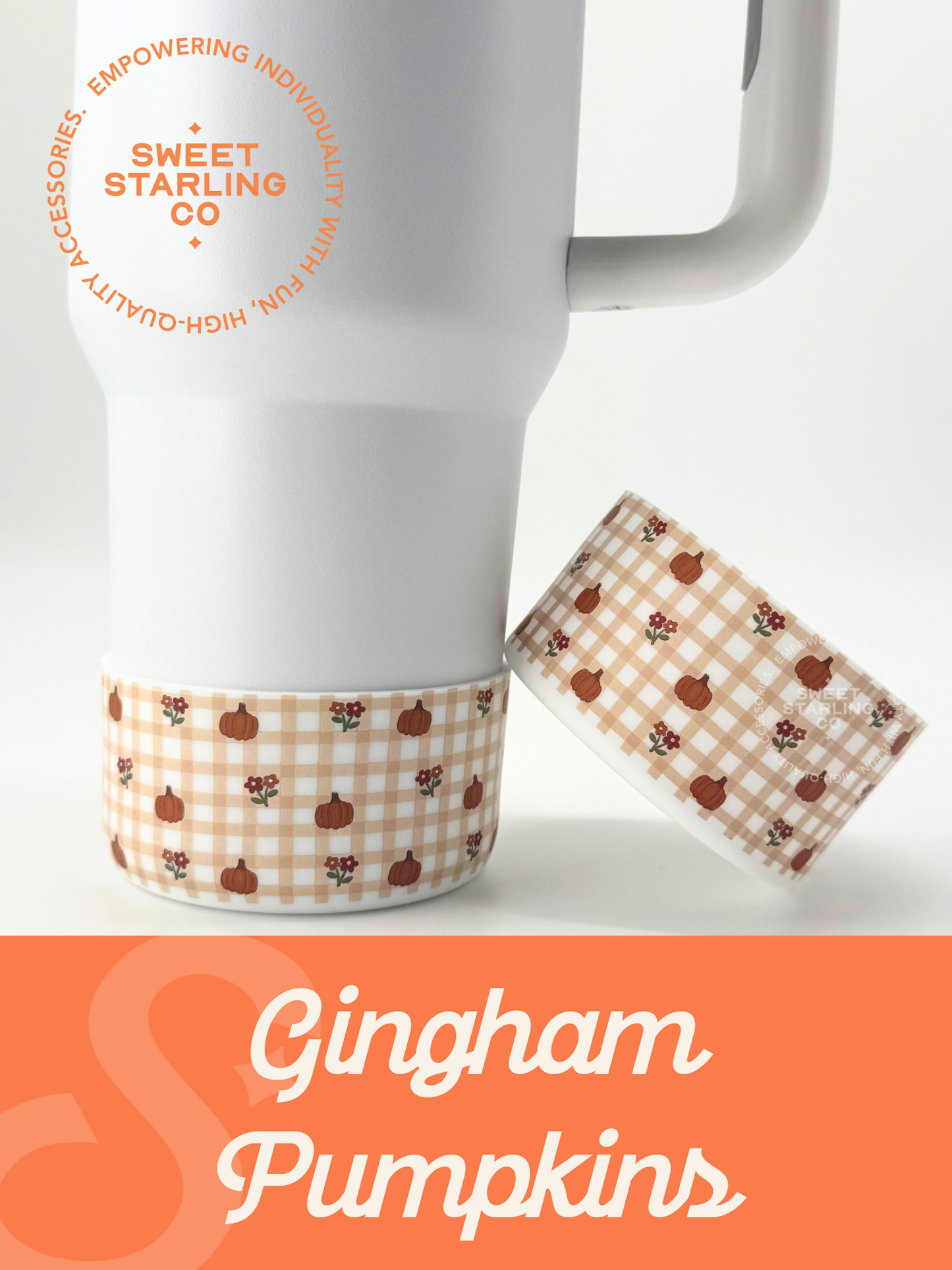 Gingham Pumpkins Tumbler Boots