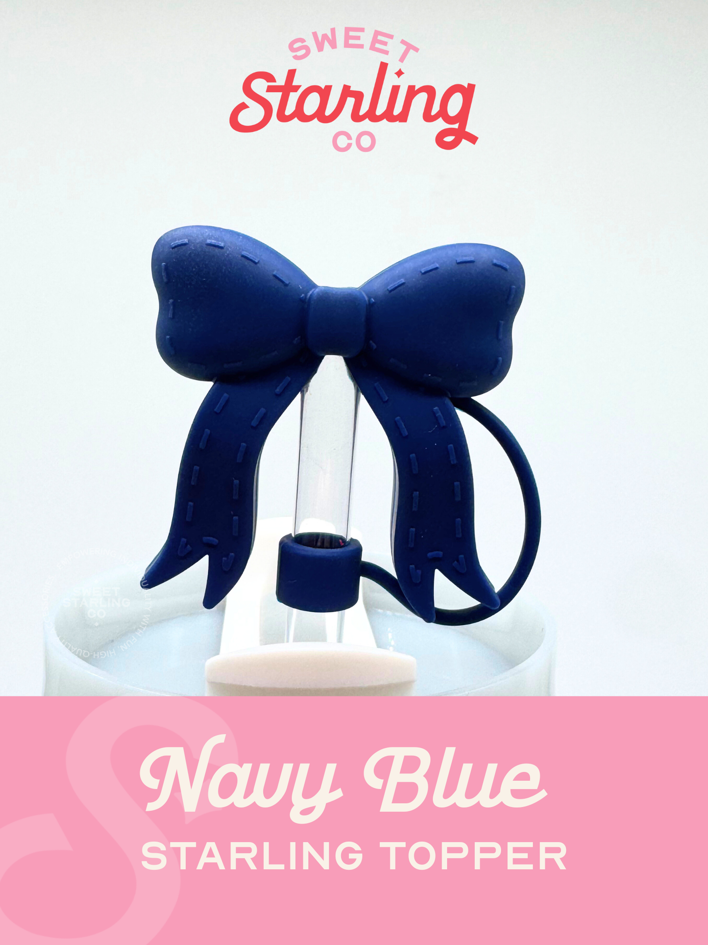 The Starling Straw Topper- Navy Blue