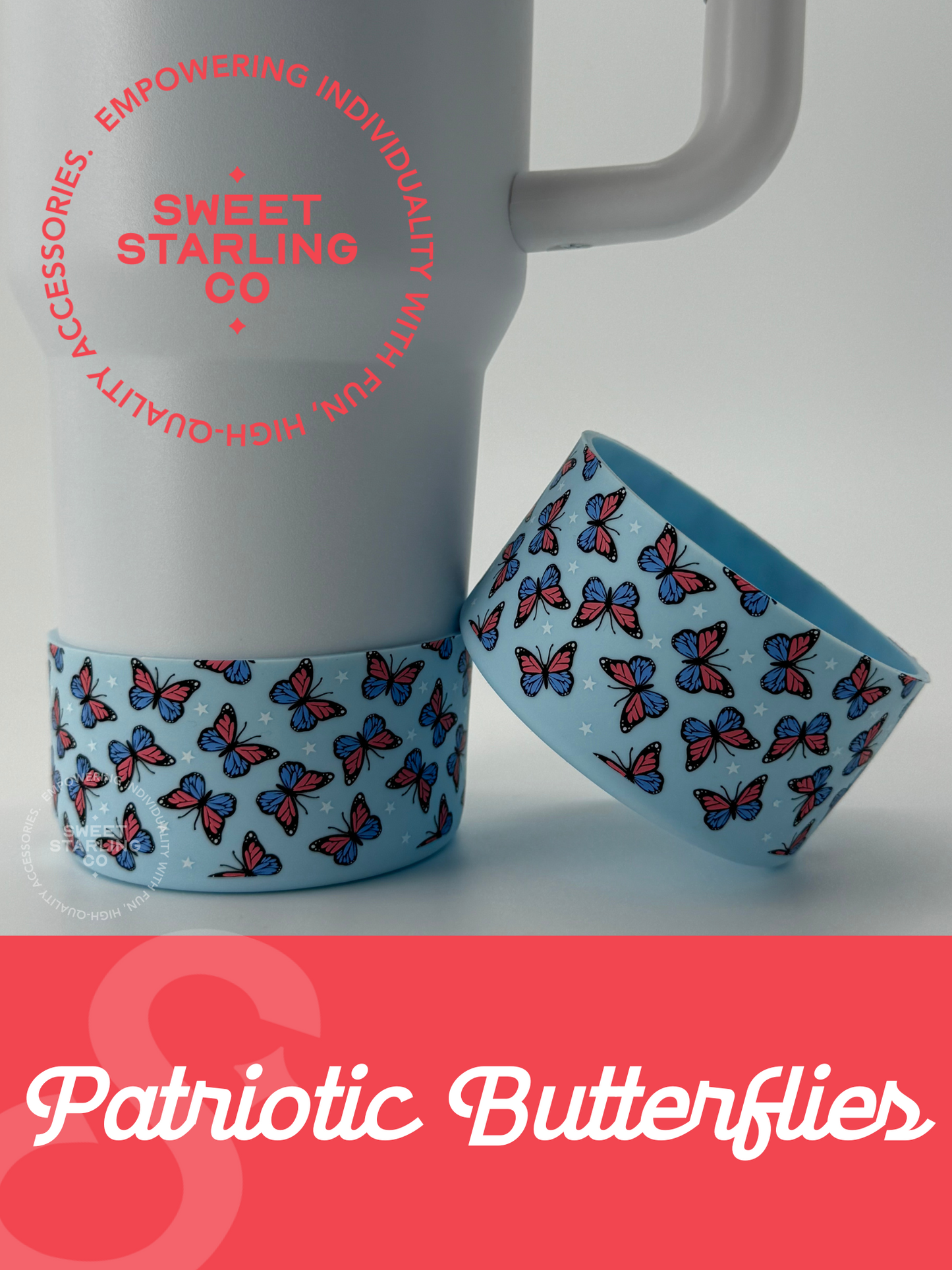 Patriotic Butterflies Tumbler Boots