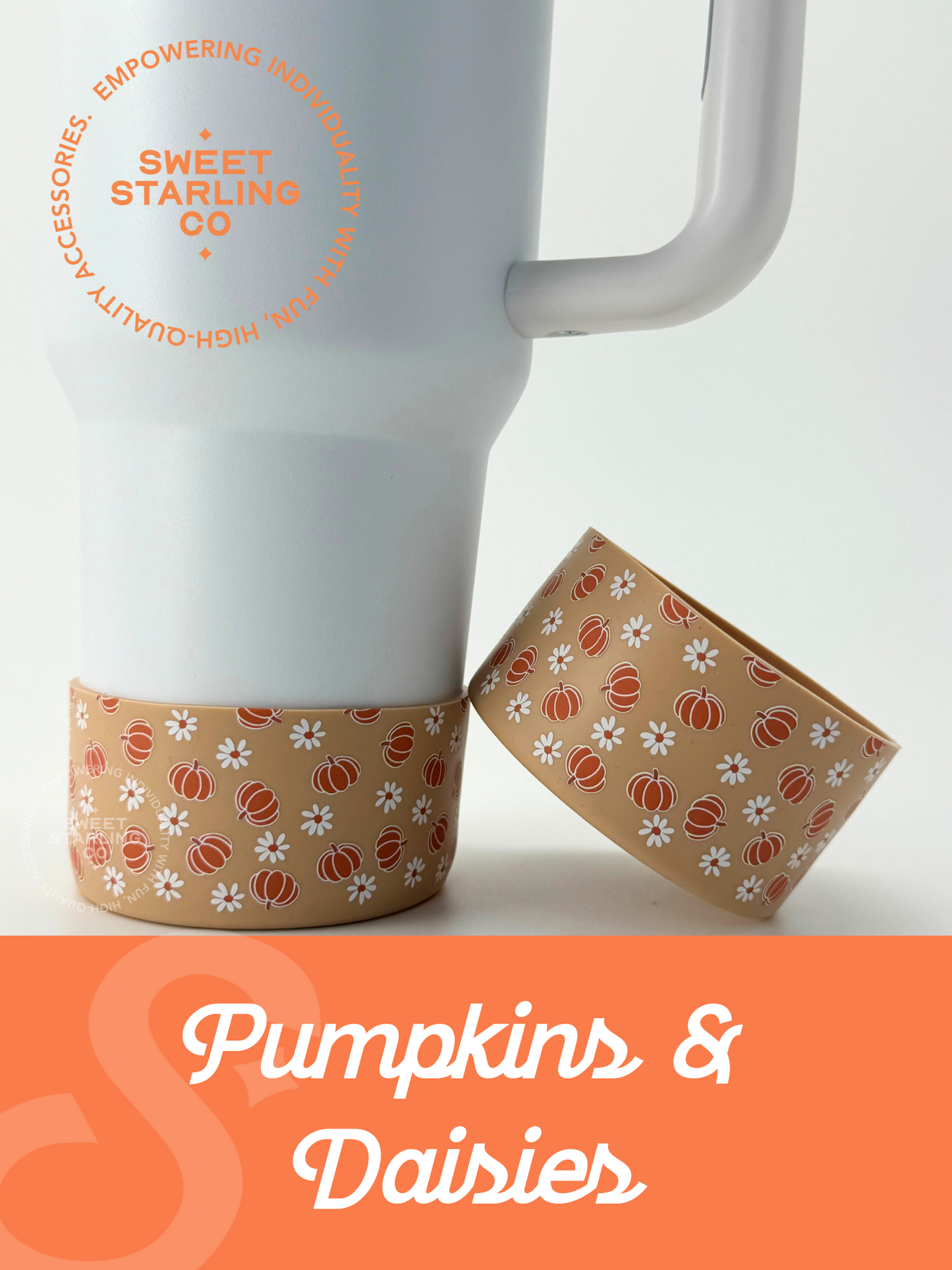 Pumpkins & Daisies Tumbler Boots