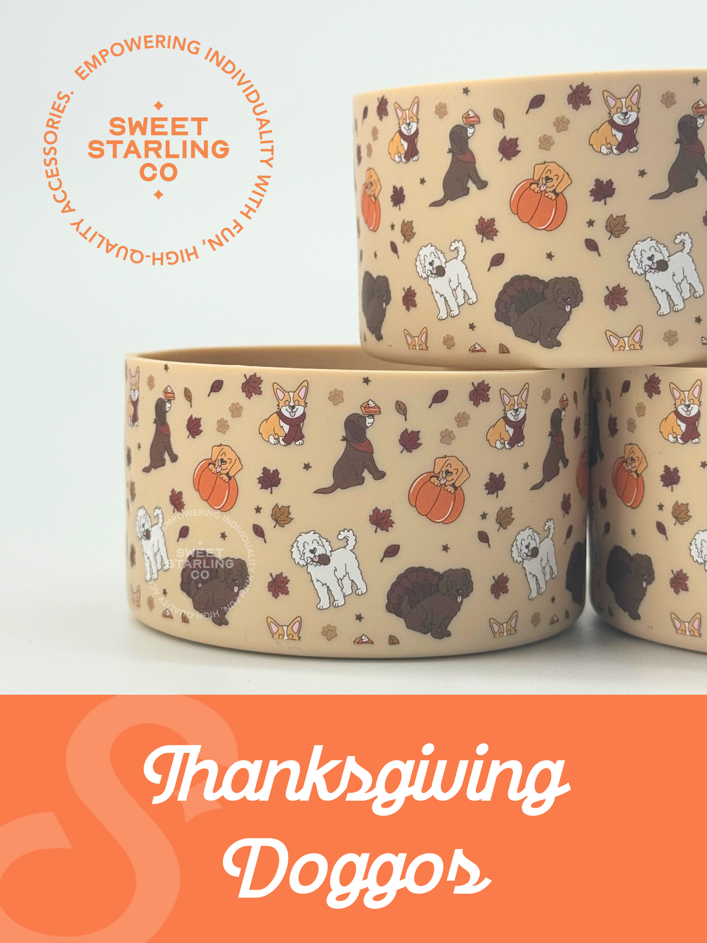 Thanksgiving Doggos Tumbler Boots