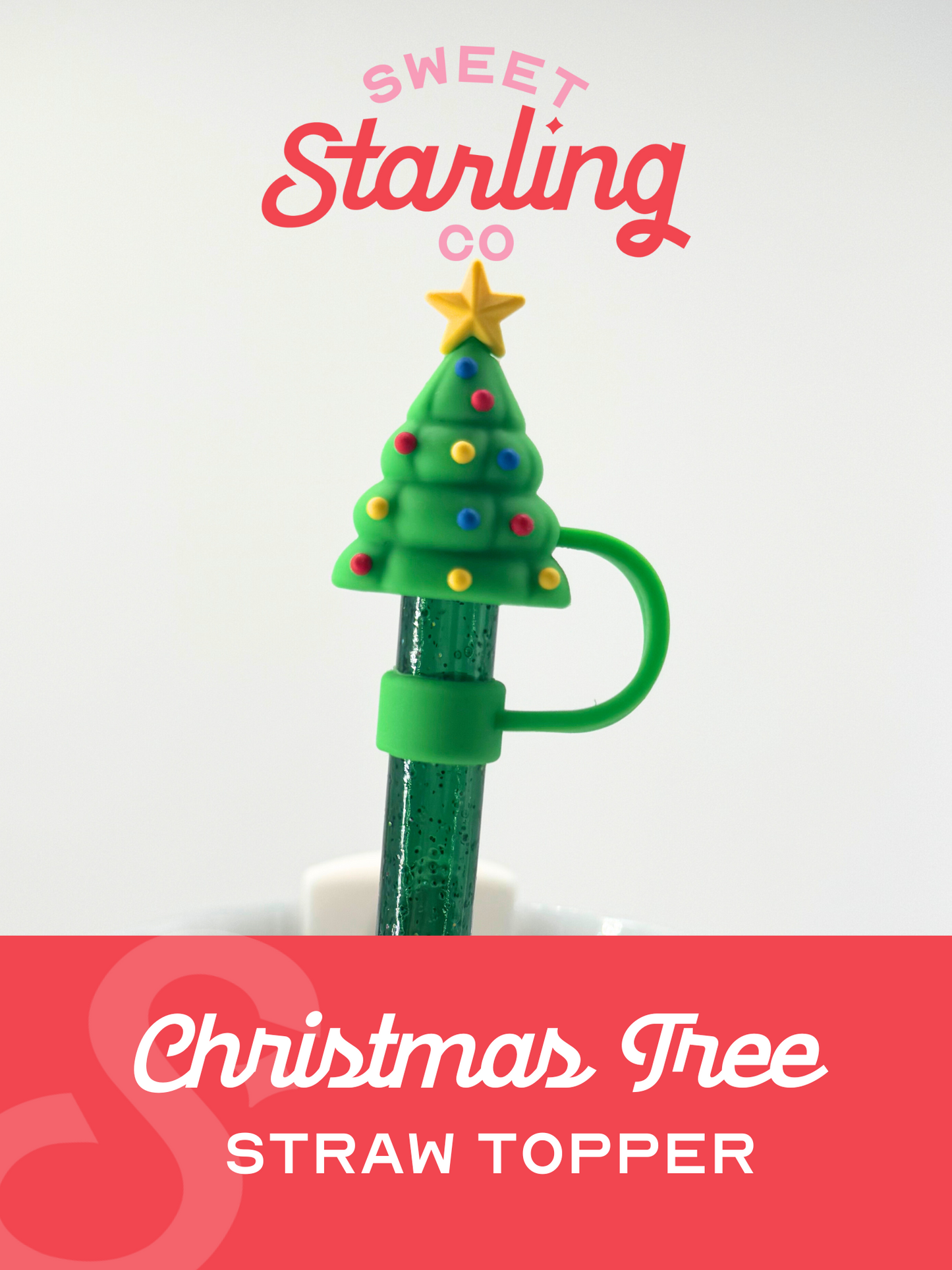 Christmas Tree Straw Topper