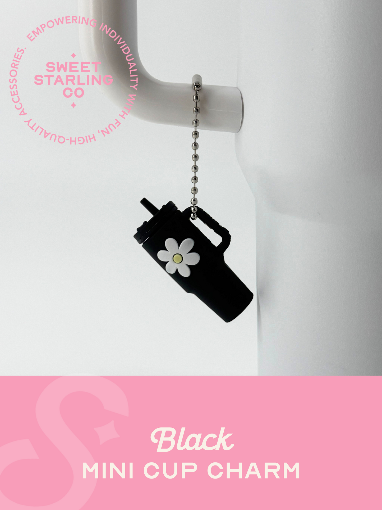 Mini Cup Charm- Black