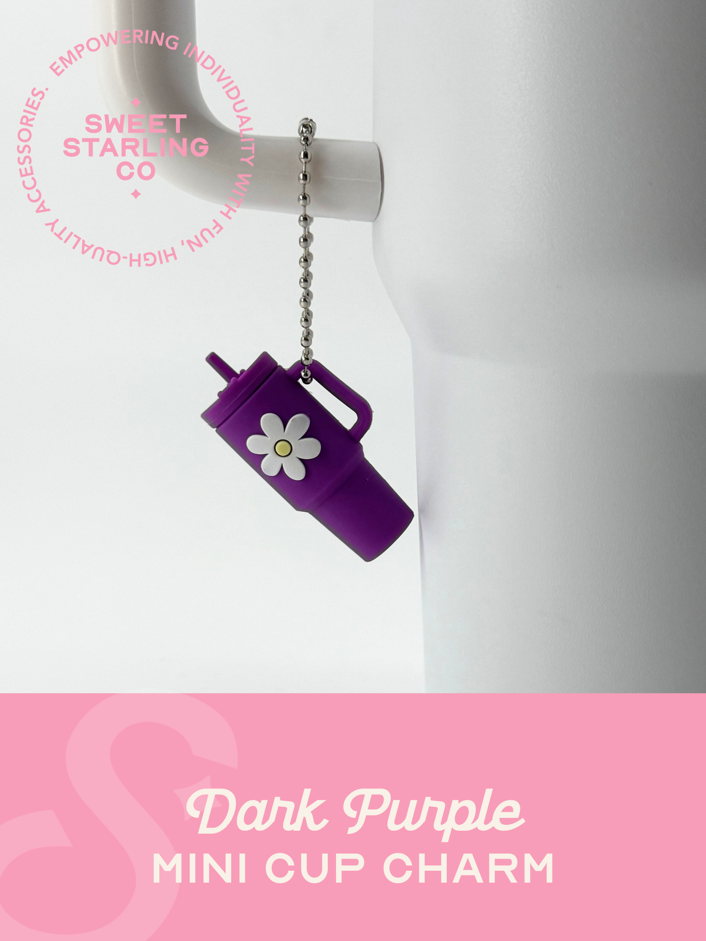Mini Cup Charm- Dark Purple