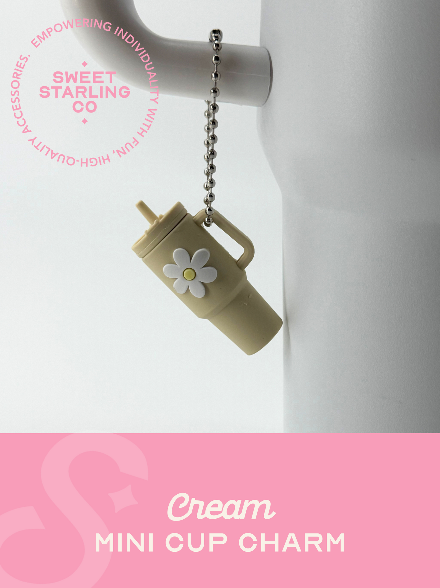 Mini Cup Charm- Cream