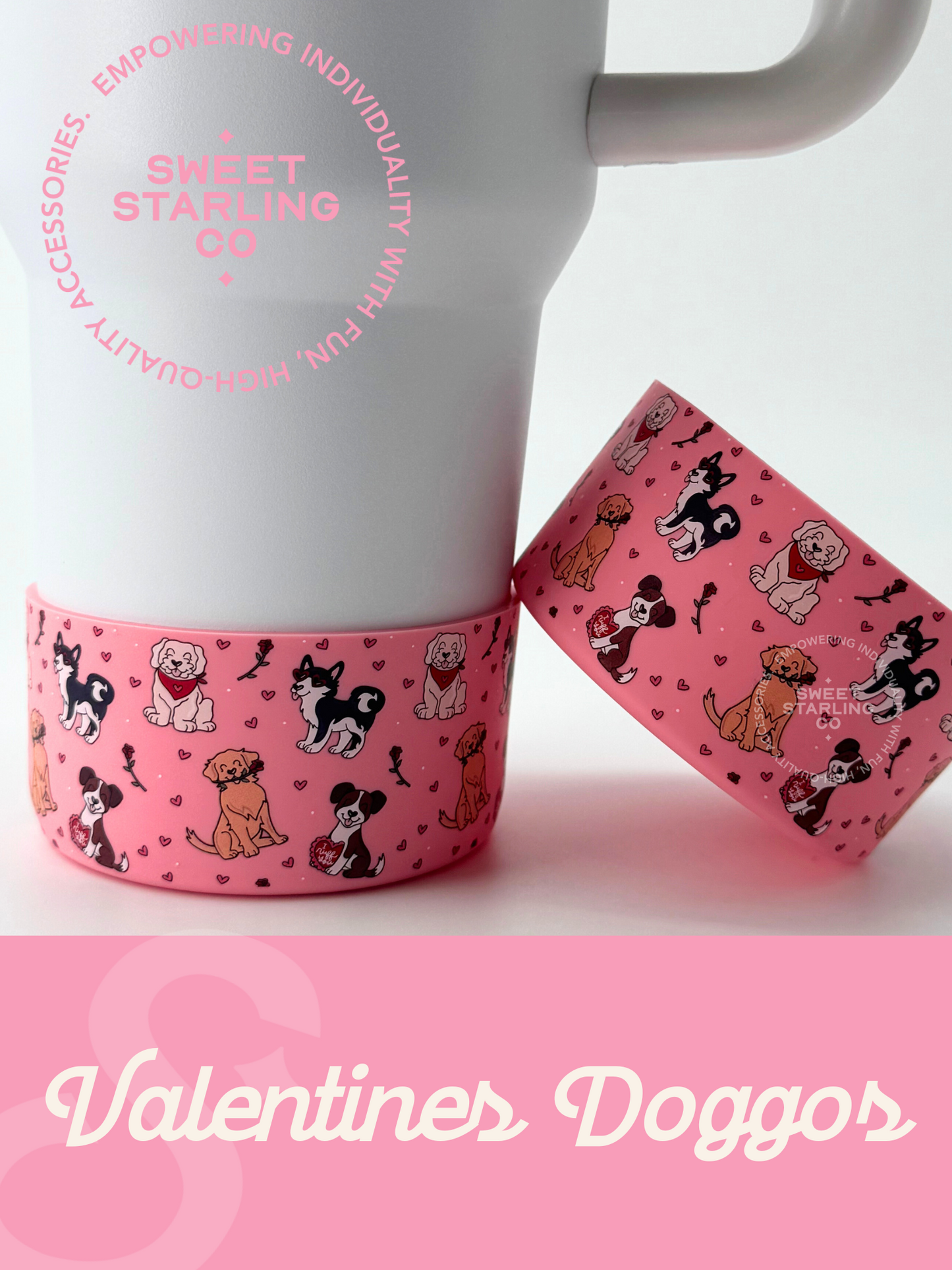 Valentines Doggos Tumbler Boots
