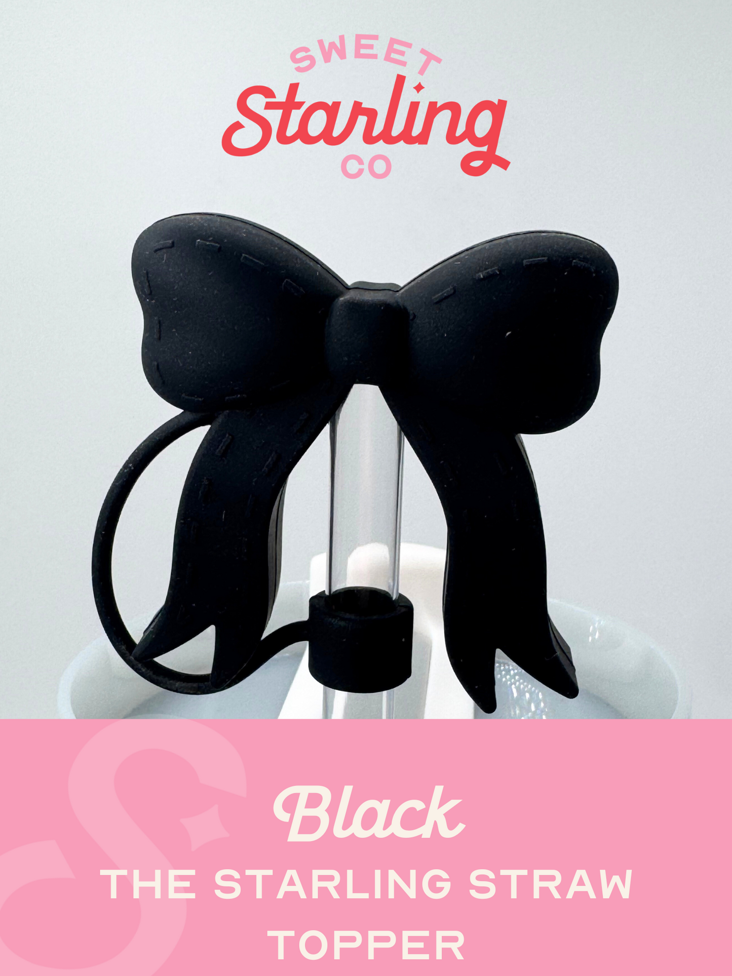 The Starling Straw Topper- Black
