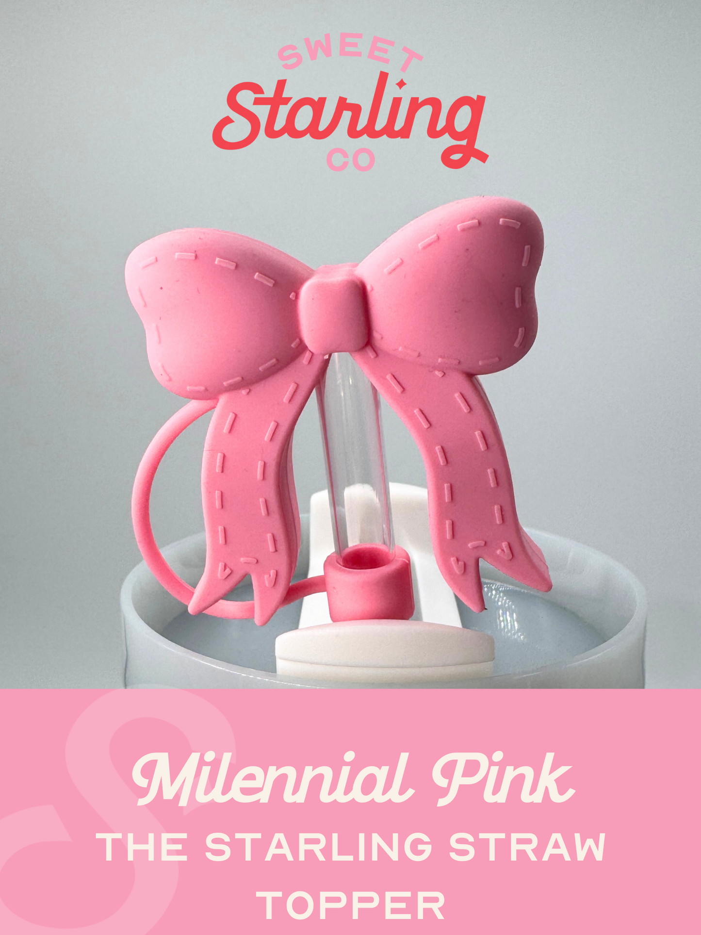 The Starling Straw Topper- Millennial Pink