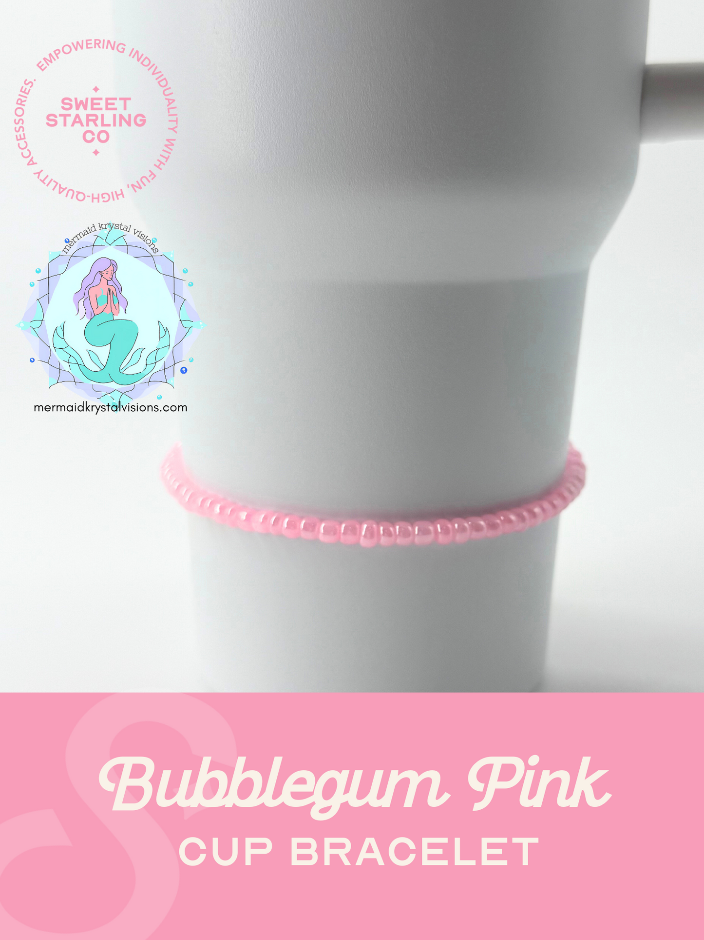 Bubblegum Pink Cup Bracelet