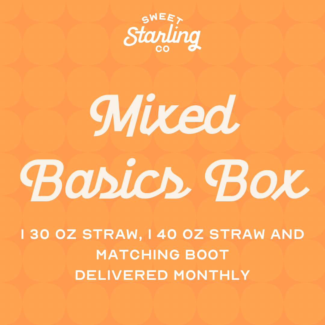 30 + 40 Oz Basics Subscription Box: Straws + Matching Boot