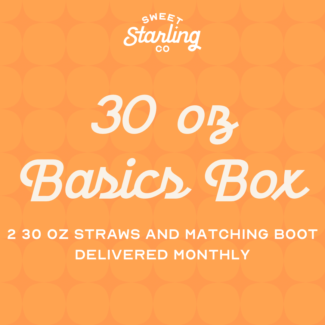 30 Oz Basics Box Subscription: Straws + Matching Boot
