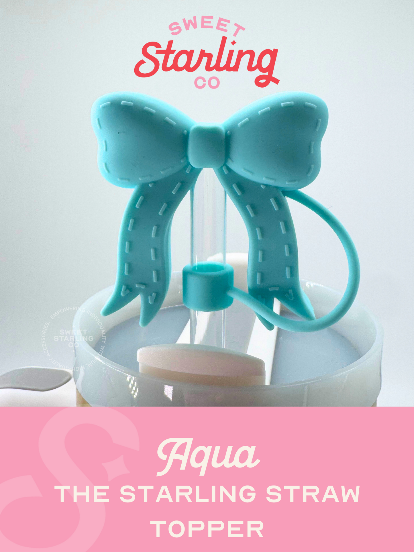 The Starling Straw Topper- Aqua