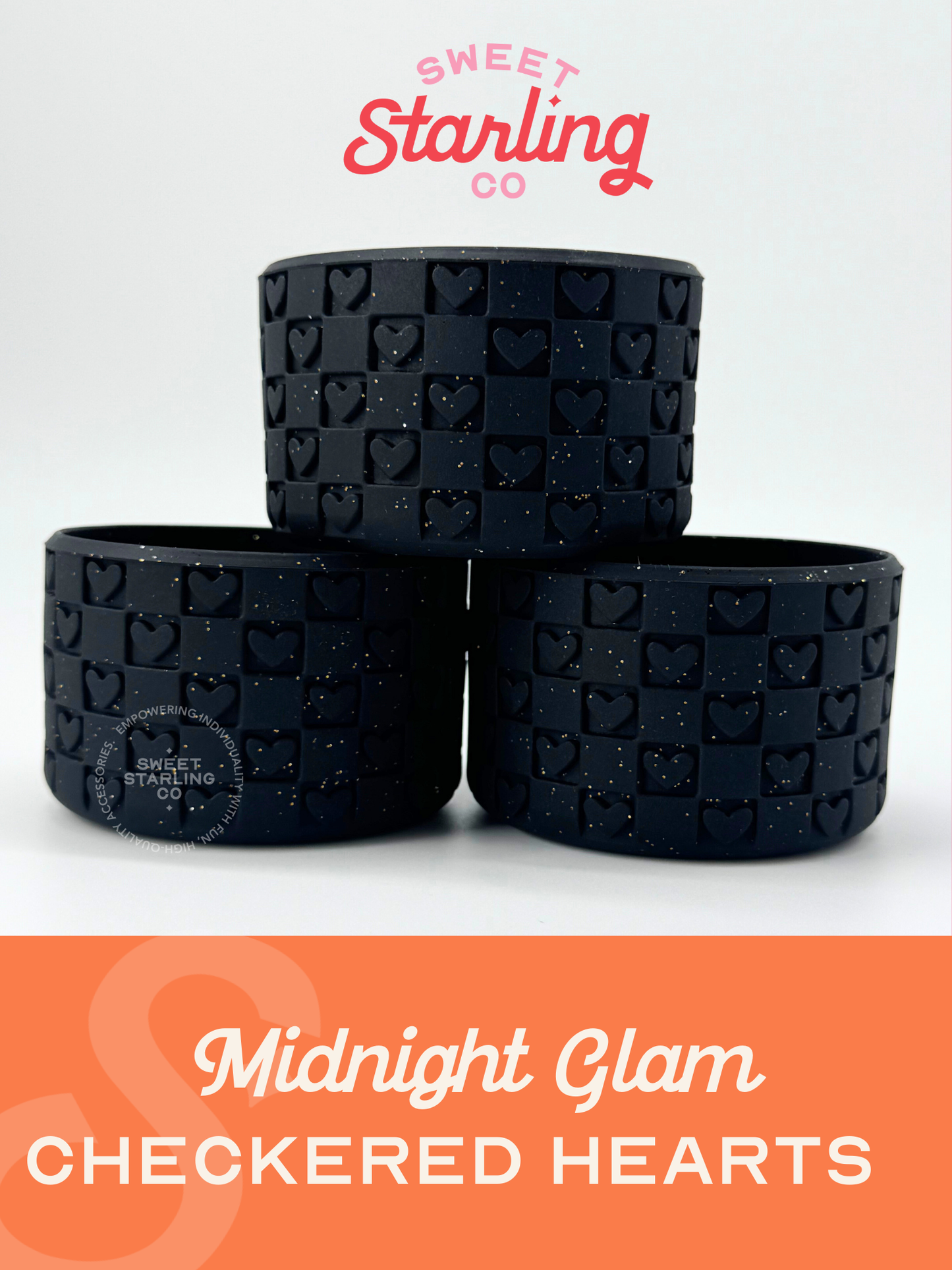 Checkered Hearts Tumbler Boots: Midnight Glam