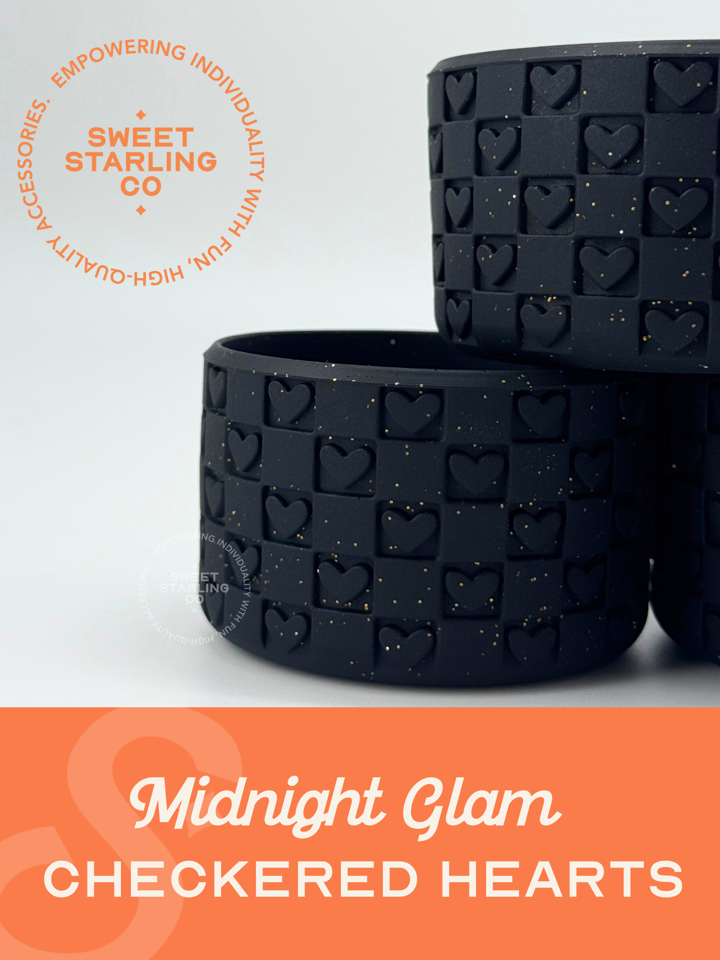 Checkered Hearts Tumbler Boots: Midnight Glam