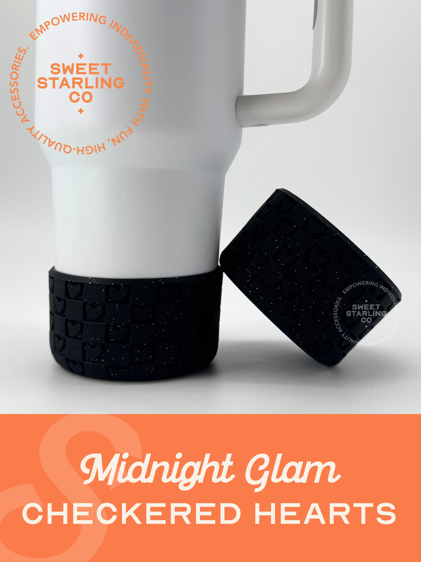 Checkered Hearts Tumbler Boots: Midnight Glam