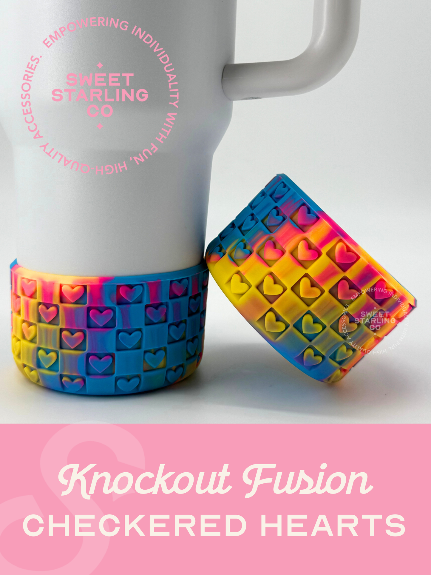 Checkered Hearts Tumbler Boots: Knockout Fusion