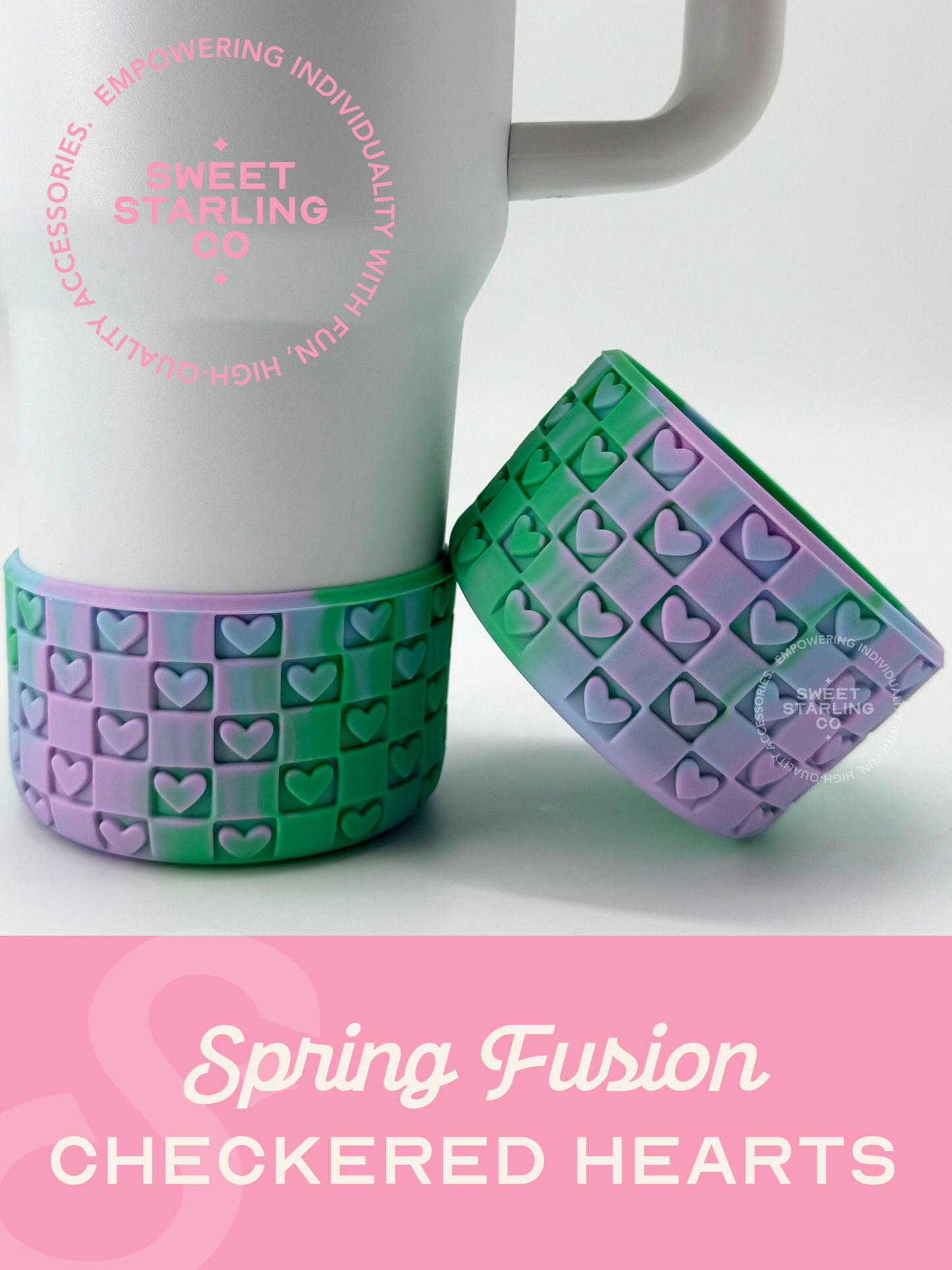 Checkered Hearts Tumbler Boots: Spring Fusion