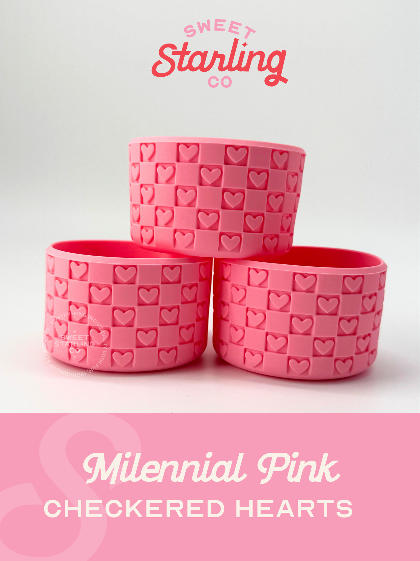 Checkered Hearts Tumbler Boots: Milennial Pink